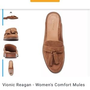 New Vionic Nubuck Suede Mules Size 10
